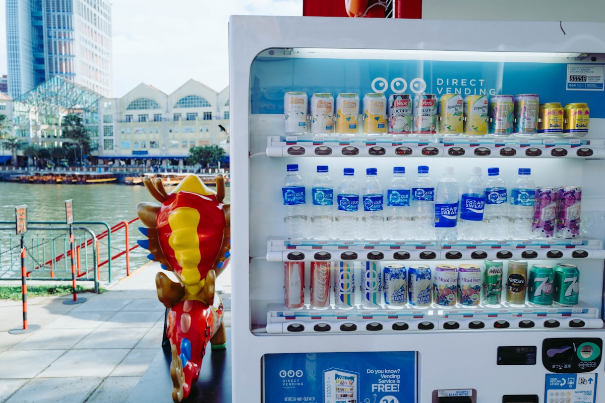 A Japanese capsule toy vending machine — where blindbox culture began