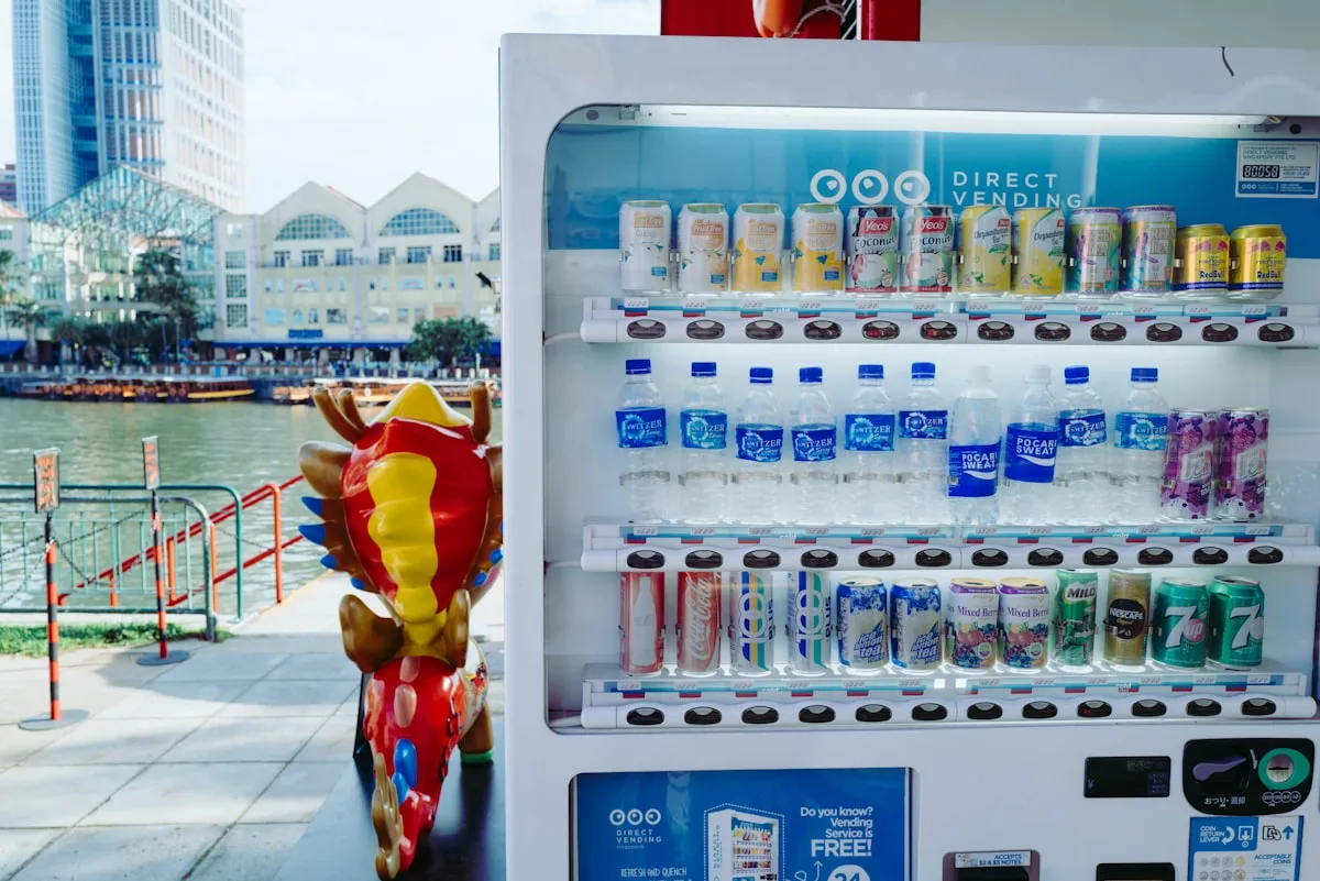 A Japanese capsule toy vending machine — where blindbox culture began